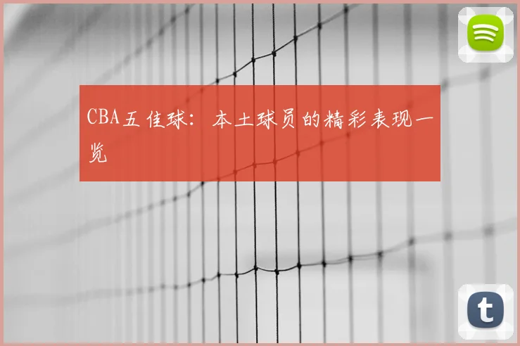 CBA五佳球：本土球员的精彩表现一览